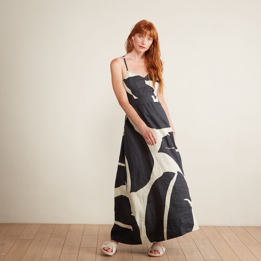 The Odells Miro Bareback Dress in Botanical Canvas